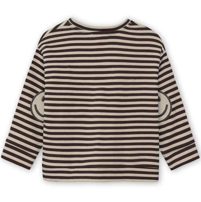 ALVIN LS STRIPE SWEATSHIRT COFFEE BEAN / SANDSHELL