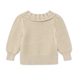 JULIE LS KNIT BLOUSE SANDSHELL