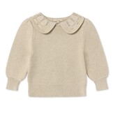 JULIE LS KNIT BLOUSE SANDSHELL