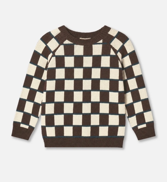 NOVA CHECK PULLOVER SANDSHELL / COFFEE BEAN