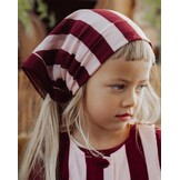 KOTA SCARF SMOKE ROSE/BURGUNDY STRIPE