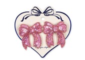 2 Pack Sequin Bow Hair Clip Rapture Rose