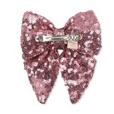 TINDRA SEQUIN BOW HAIR CLIP ROSEWATER