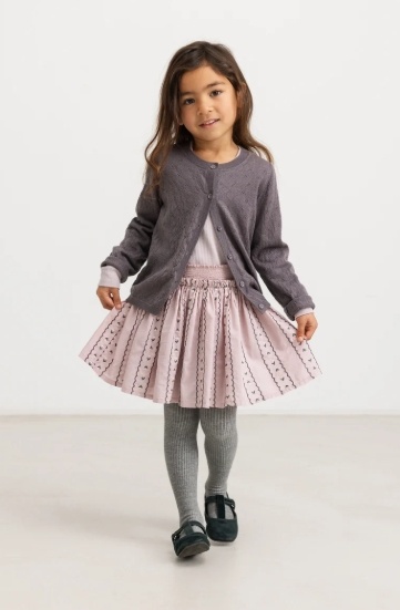 Seline Light Embroidery Dusty Purple Bloom