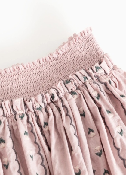 Seline Light Embroidery Dusty Purple Bloom