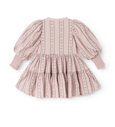 Dela Light Embroidery Dusty Purple Bloom