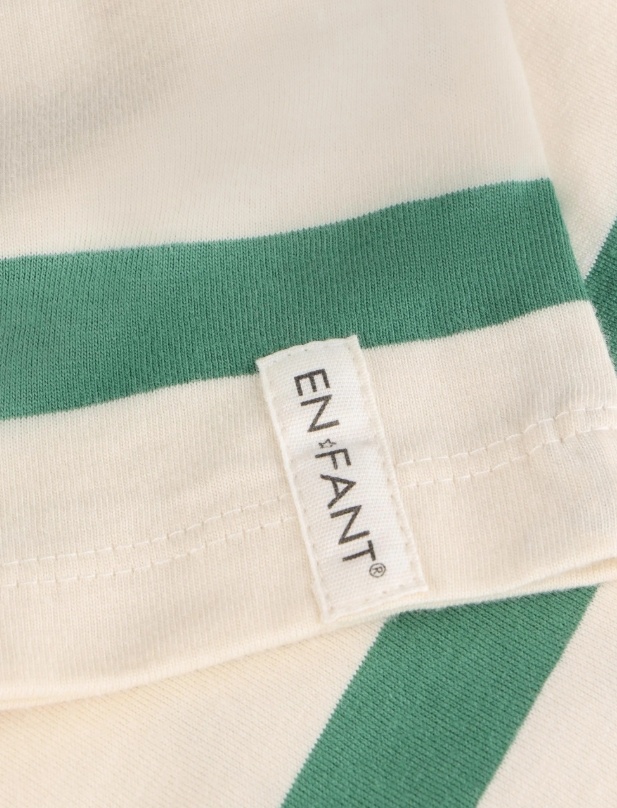 T-shirt LS Stripe Oversize Deep Grass Green