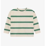 T-shirt LS Stripe Oversize Deep Grass Green
