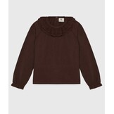 T-shirt LS Collar Deep Mahogany