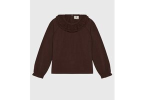 T-shirt LS Collar Deep Mahogany
