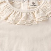 T-shirt LS Collar Pearled Ivory