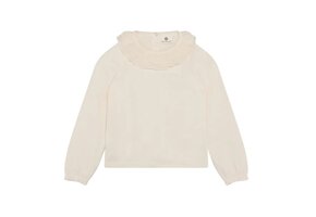 T-shirt LS Collar Pearled Ivory