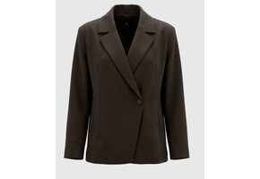 WBL Juana Tailored Wrap Blazer Dark Brown