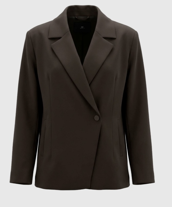 WBLJUANA TAILORED WRAP BLAZER Dark Brown