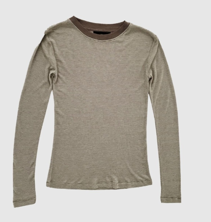 WBLJOSEFINE LS TEE BROWN STRIPE