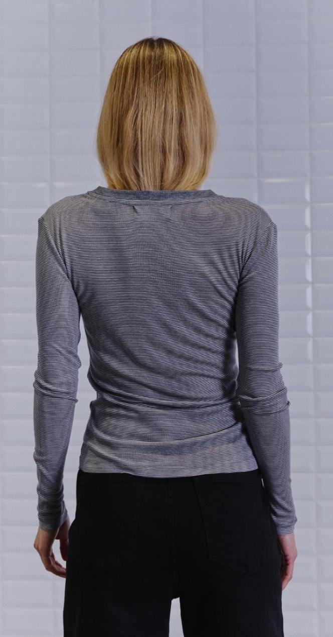 WBLJOSEFINE LS TEE GREY STRIPE