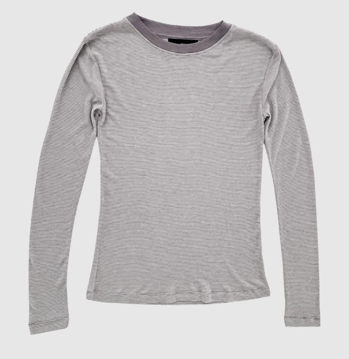 WBLJOSEFINE LS TEE GREY STRIPE