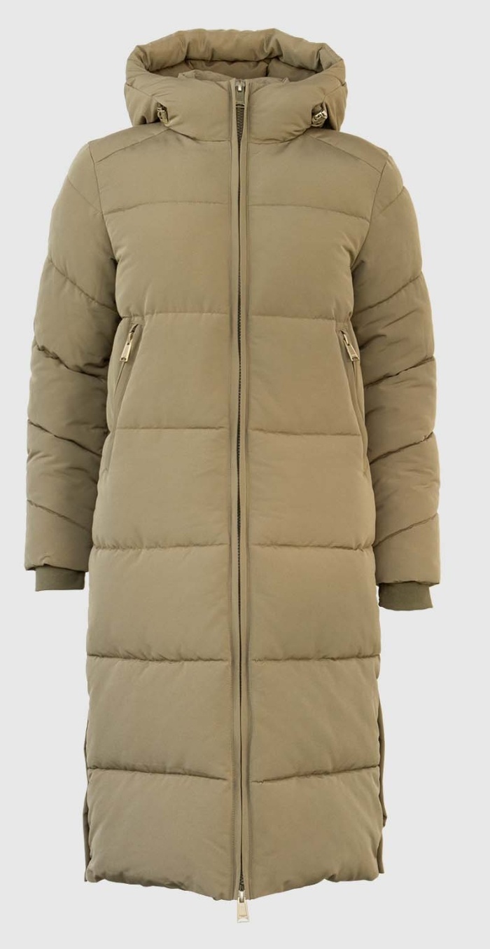 WBLGLORIAN LONG PUFFER COAT LEAD GRAY