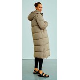 WBLGLORIAN LONG PUFFER COAT LEAD GRAY