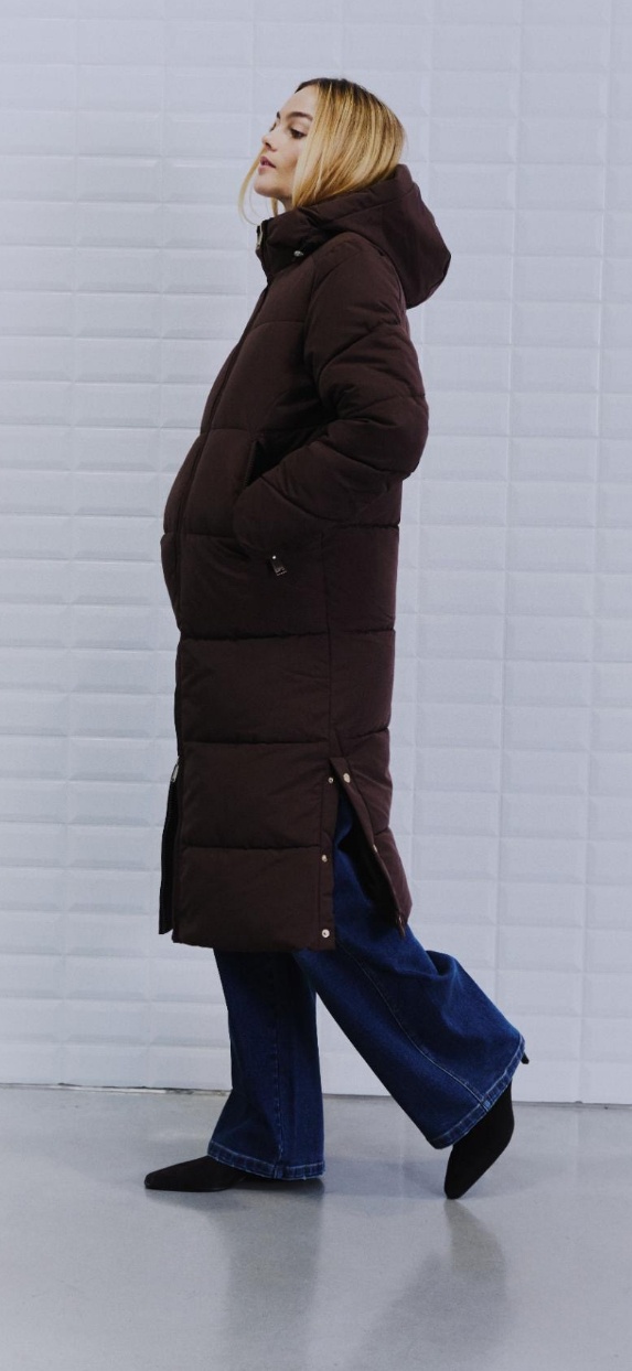 WBLGLORIAN LONG PUFFER COAT BRACKEN BROWN