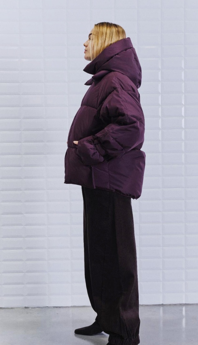 WBLKYLIE REAL DOWN JACKET WINDSOR WINE