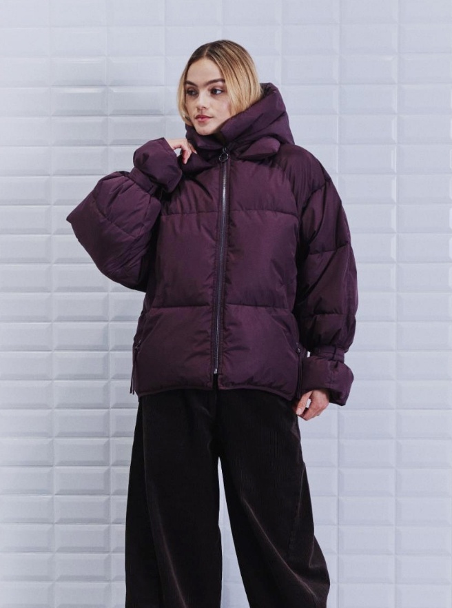 WBLKYLIE REAL DOWN JACKET WINDSOR WINE