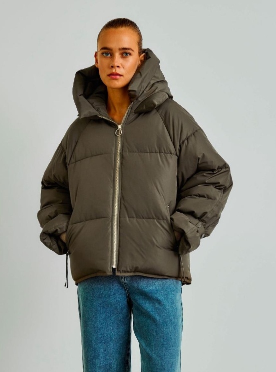WBLKYLIE REAL DOWN JACKET GRAPE LEAF GREEN