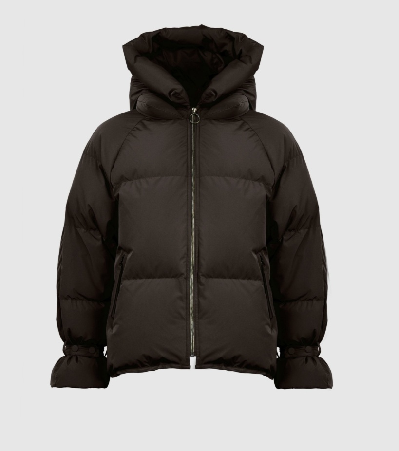WBLKYLIE REAL DOWN JACKET DARK BROWN