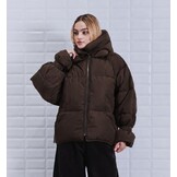 WBLKYLIE REAL DOWN JACKET DARK BROWN