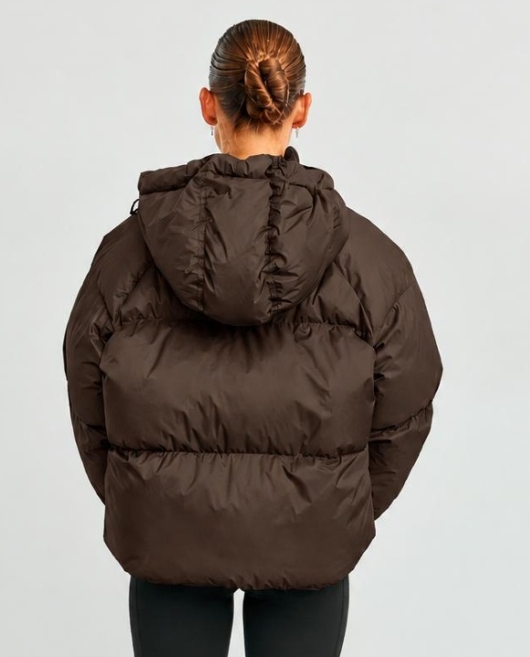 WBLEMMA SHORT DOWN PUFFER JKT DARK BROWN