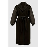 WBLARCADIA WOOL COAT DARK BROWN