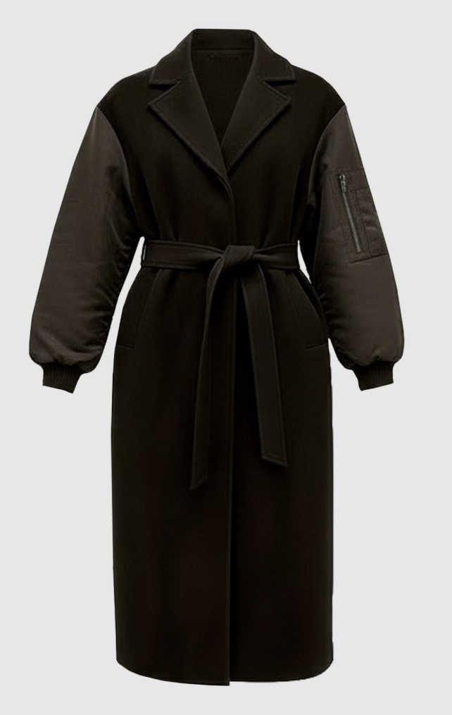 WBLARCADIA WOOL COAT DARK BROWN