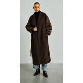 WBLARCADIA WOOL COAT DARK BROWN