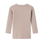 Tut Wrap LS Modal Pointelle Rib Soft Beige