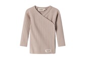 Tut Wrap LS Modal Pointelle Rib Soft Beige