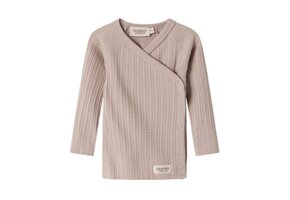 Tut Wrap LS Modal Pointelle Rib Soft Beige