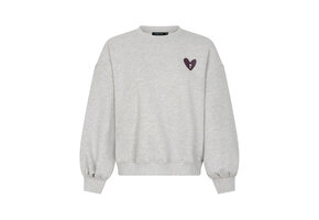 Sweater Checked in Grey melange
