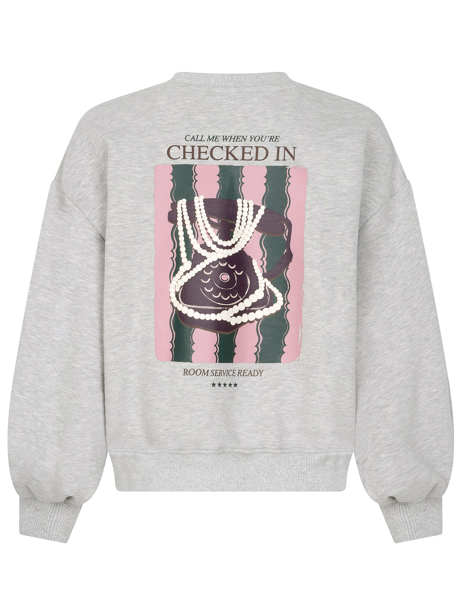 Sweater Checked in Grey melange