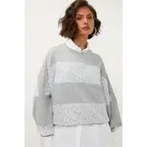 Lace Sweater Grey