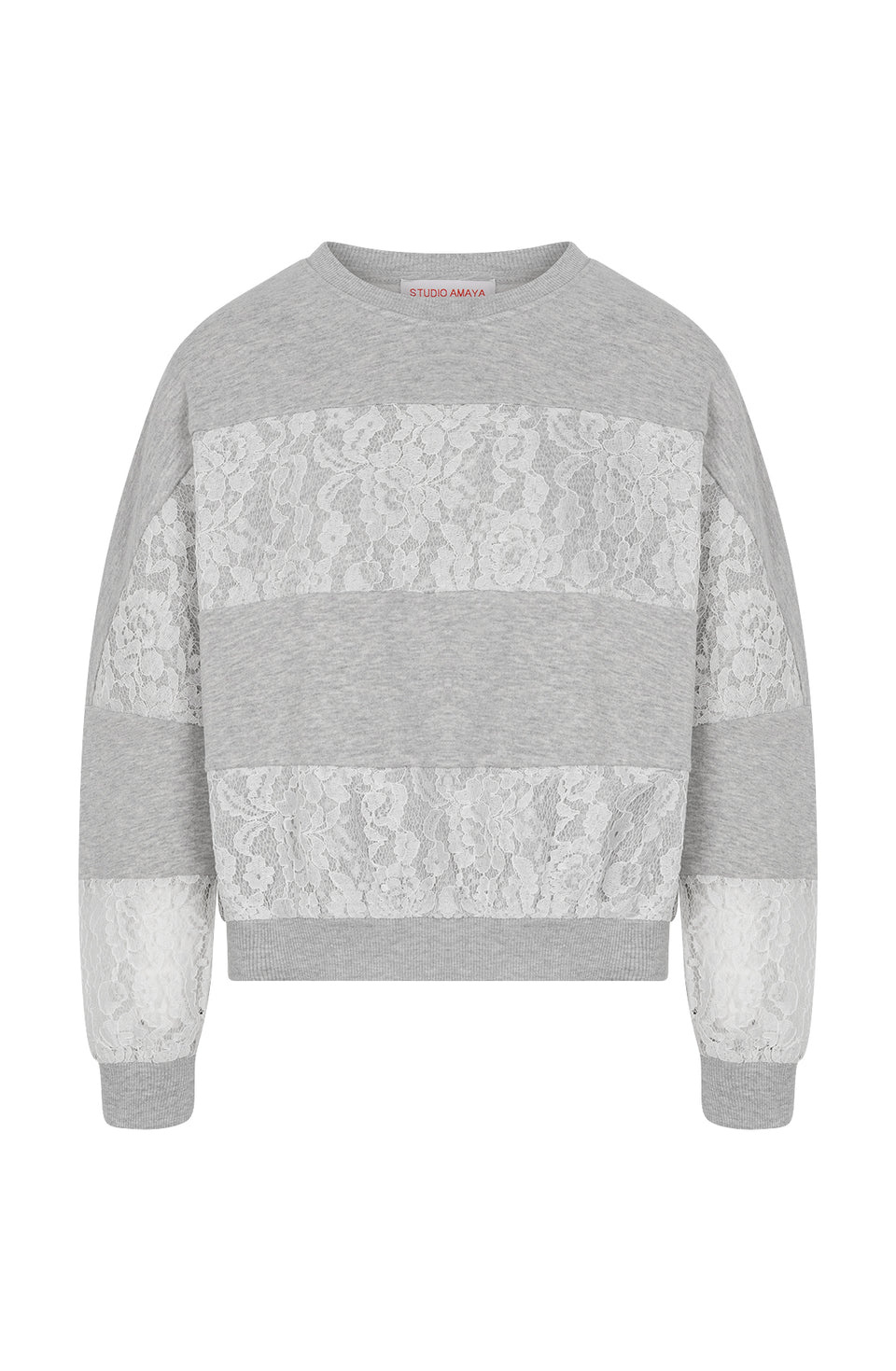 Lace Sweater Grey
