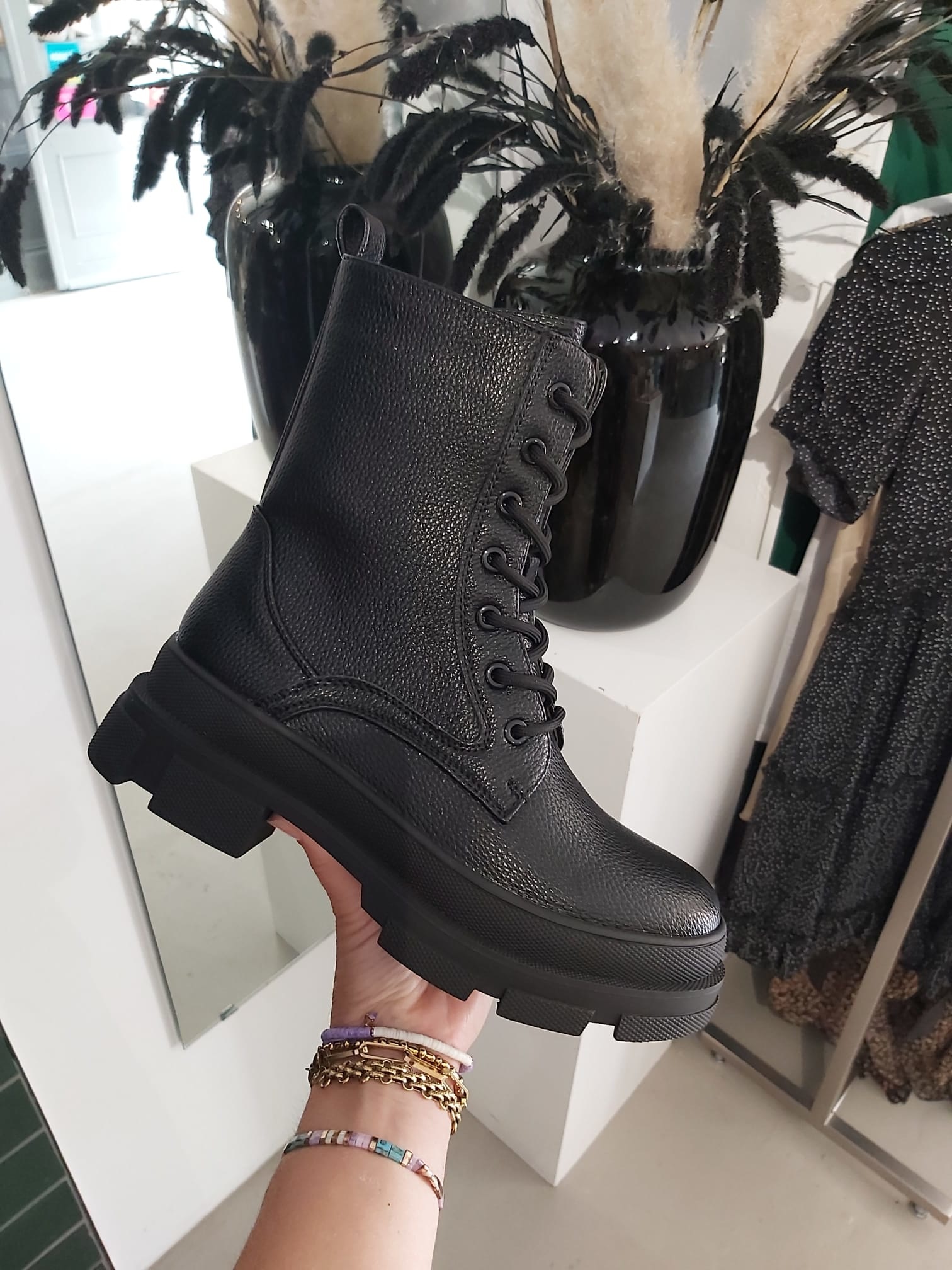 Veterboots - zwart - L'Avenue Fashion \u0026 Shoes