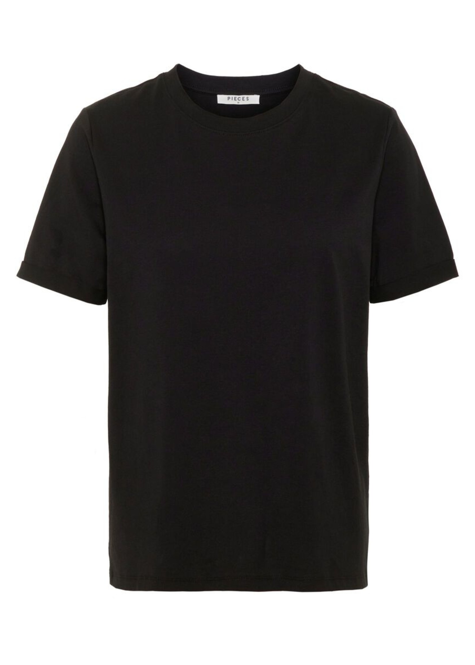 Pieces Fold up tee - Black