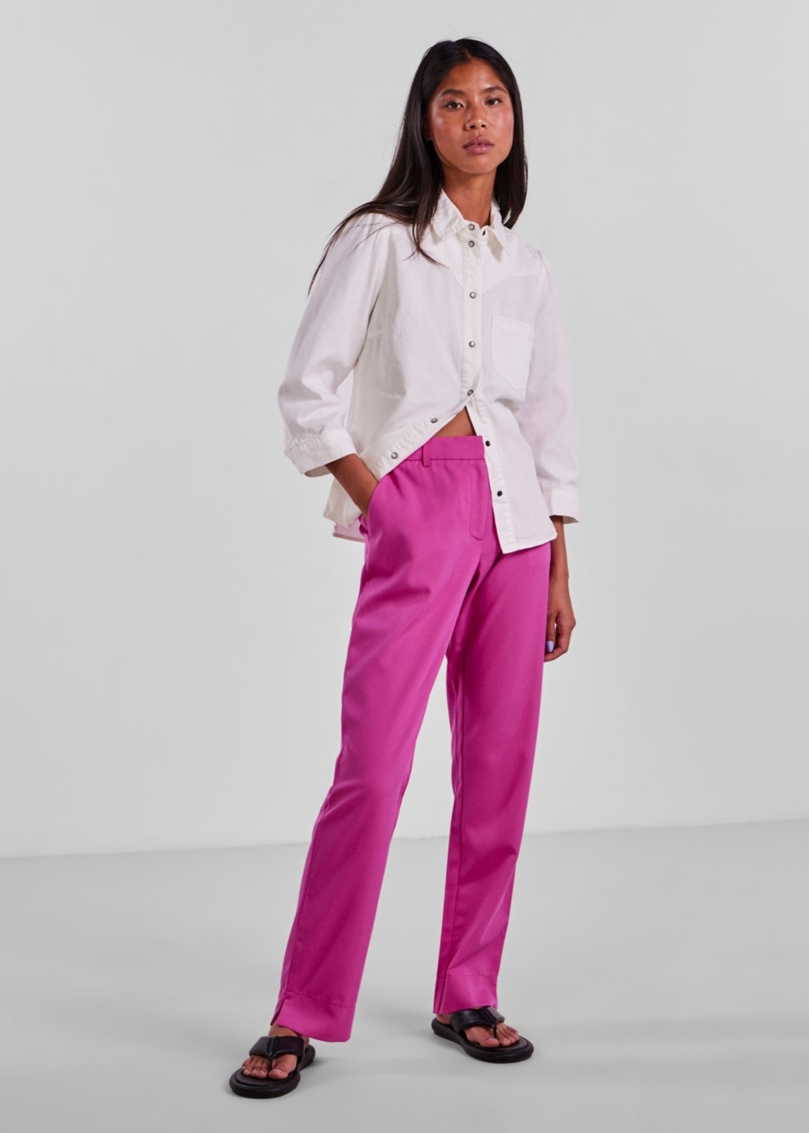 Strak hoop isolatie Pieces - Amalie pantalon - Rose violet - L'Avenue FashionStore