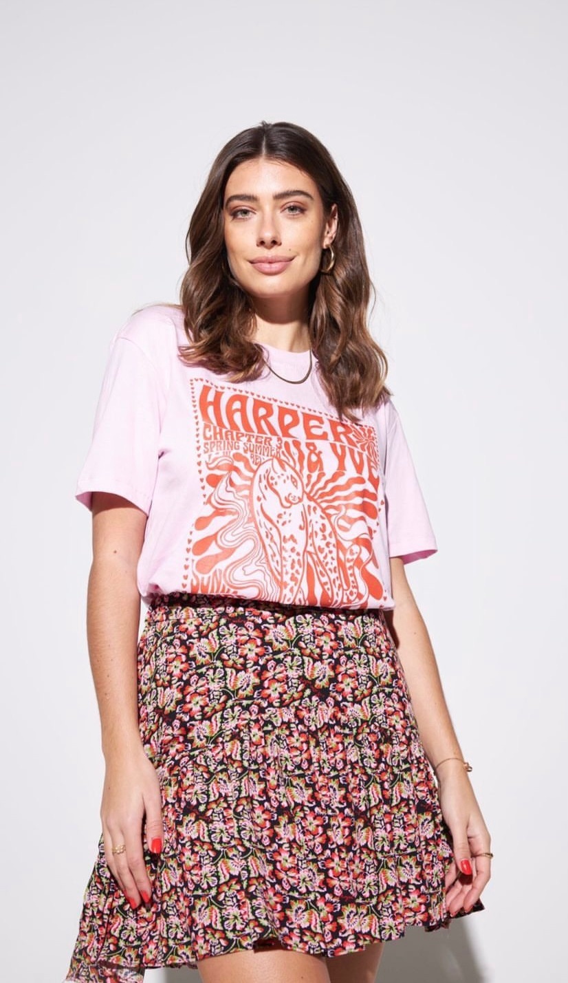 YVE SKIRT - POWDER PINK main image 1