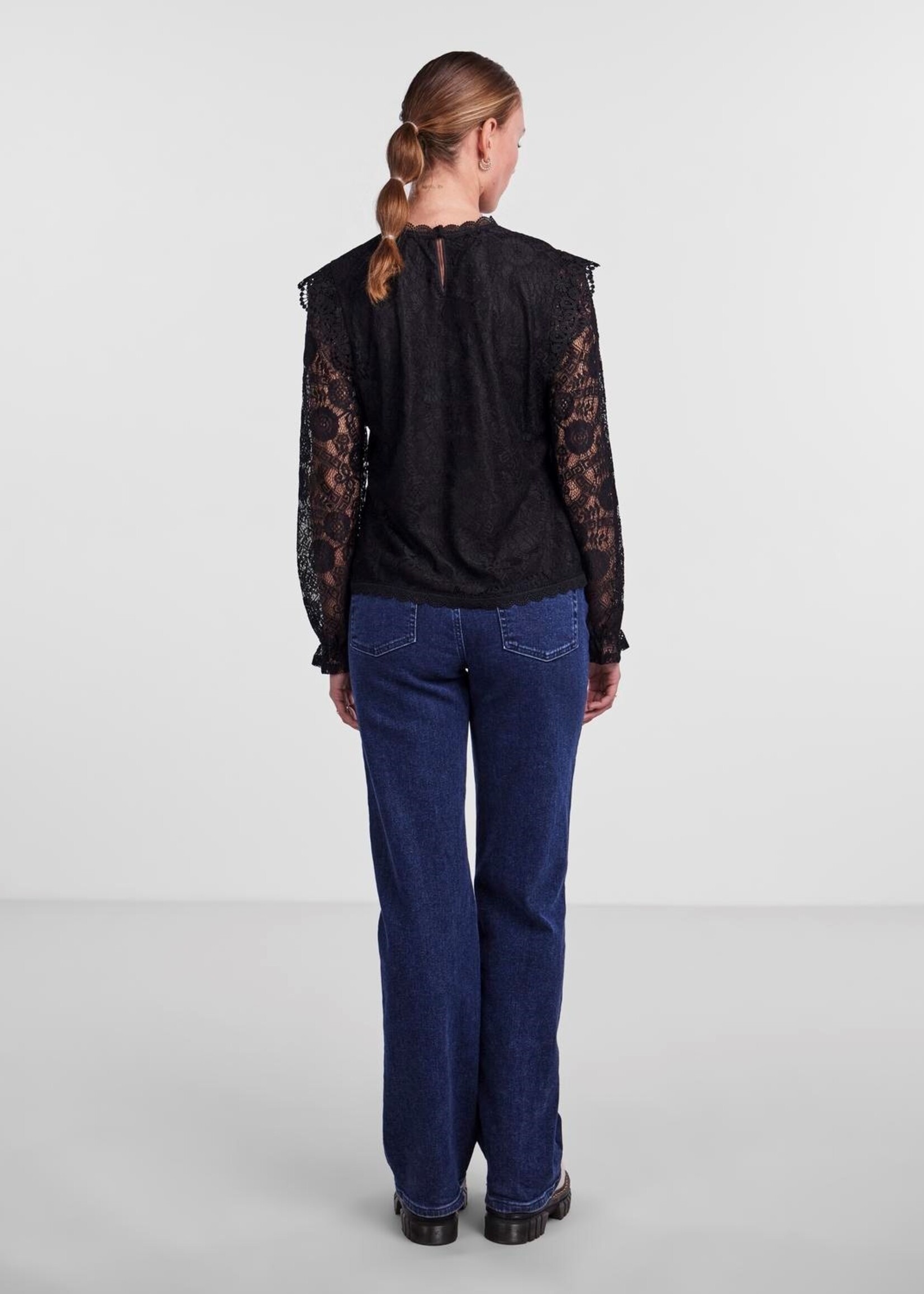 Pieces - Olline lace top noos - Black