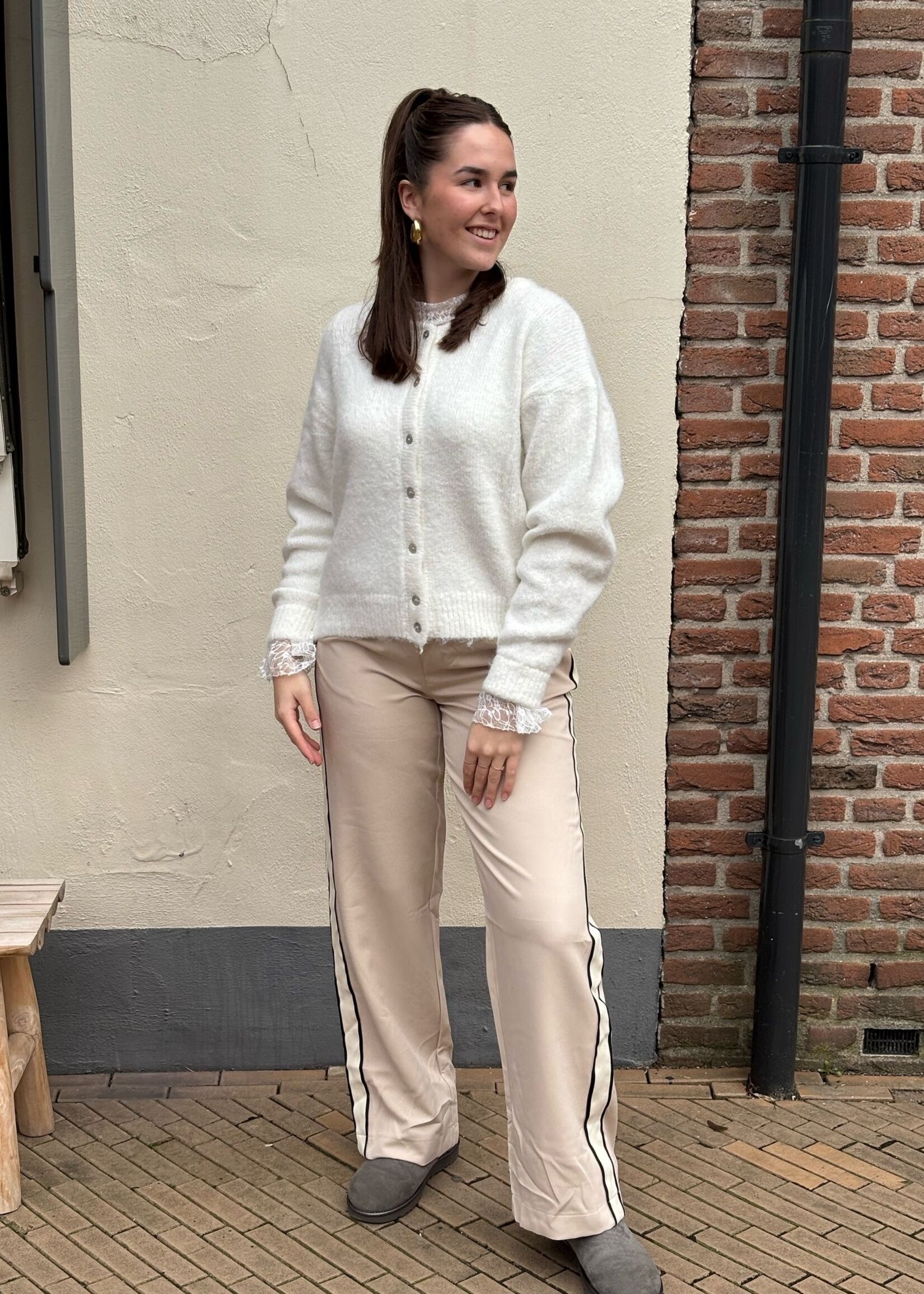 Azzuro Trousers Stripe - Creme