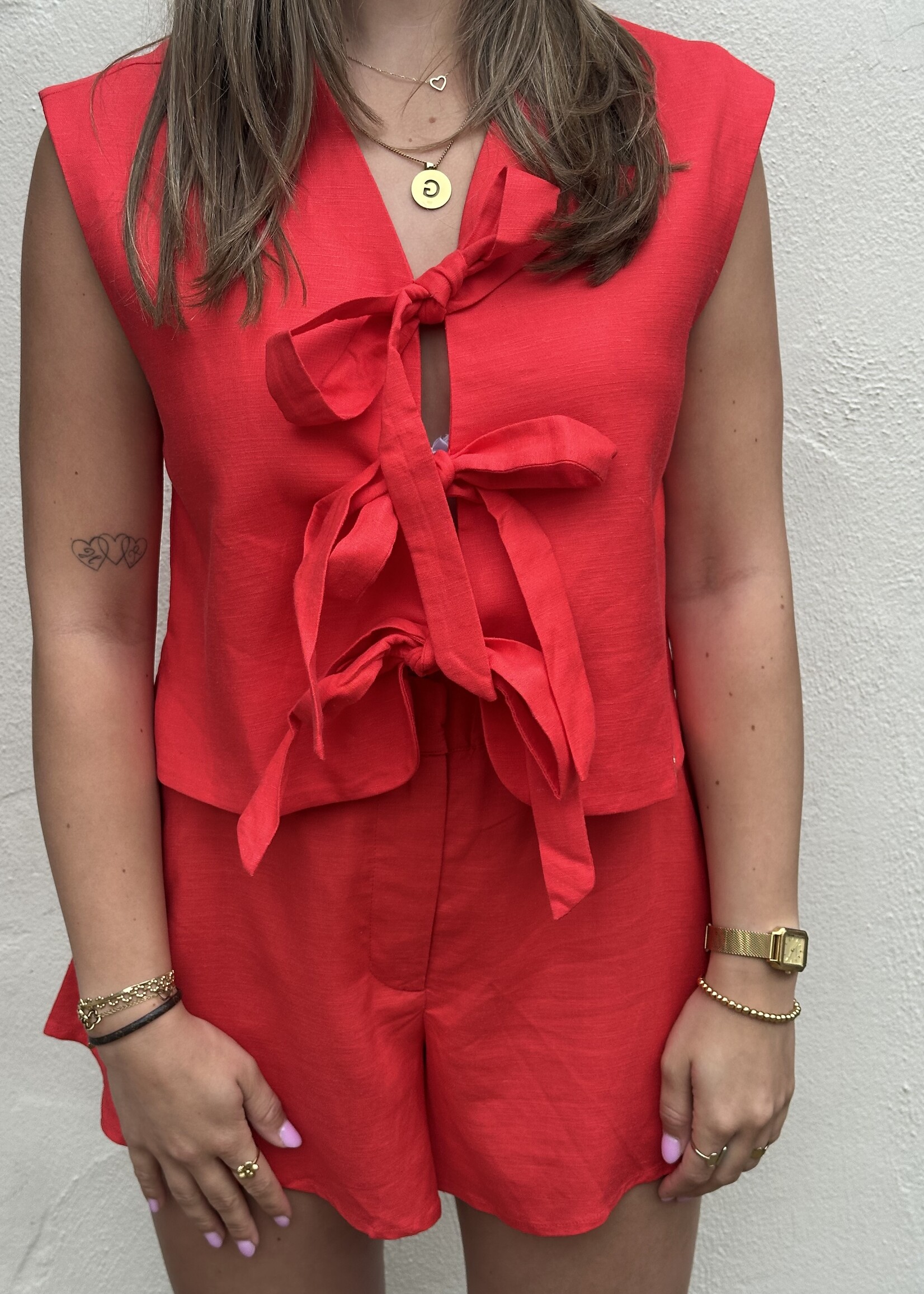 Harper & Yve Harper & Yve Shelby Gilet - Rood