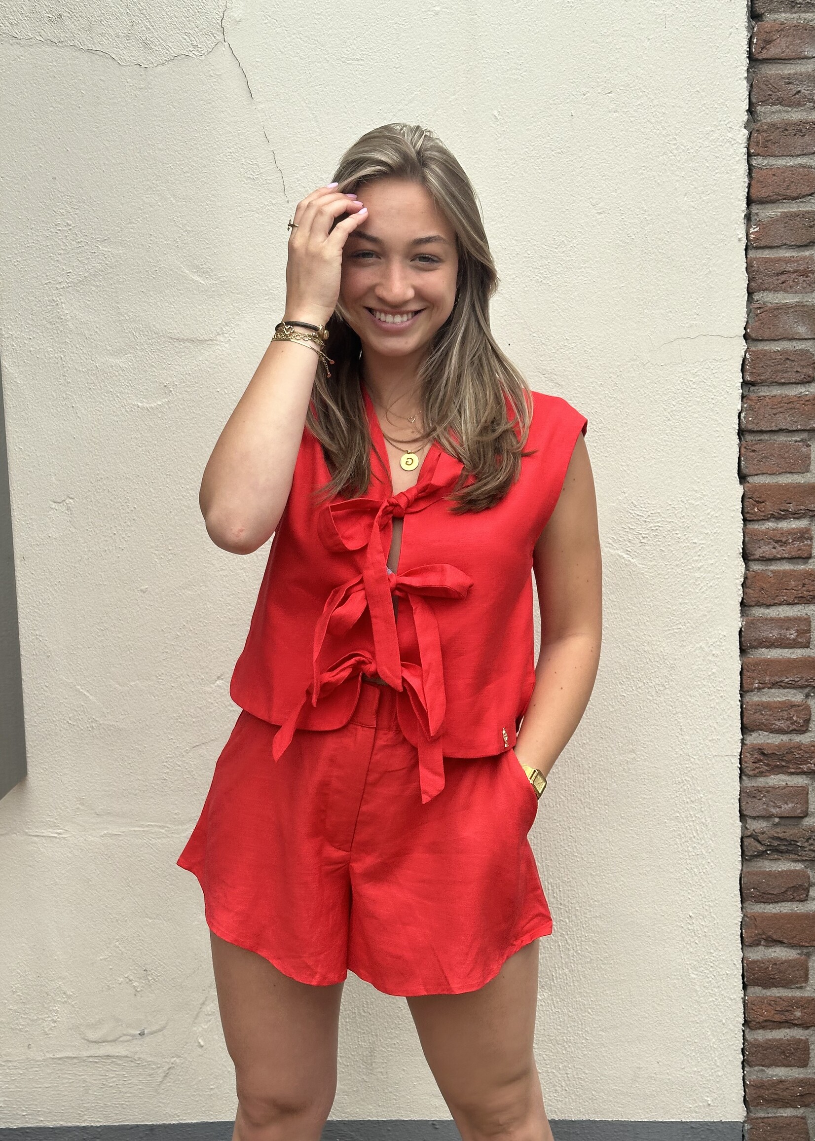 Harper & Yve Harper & Yve Shelby Gilet - Rood