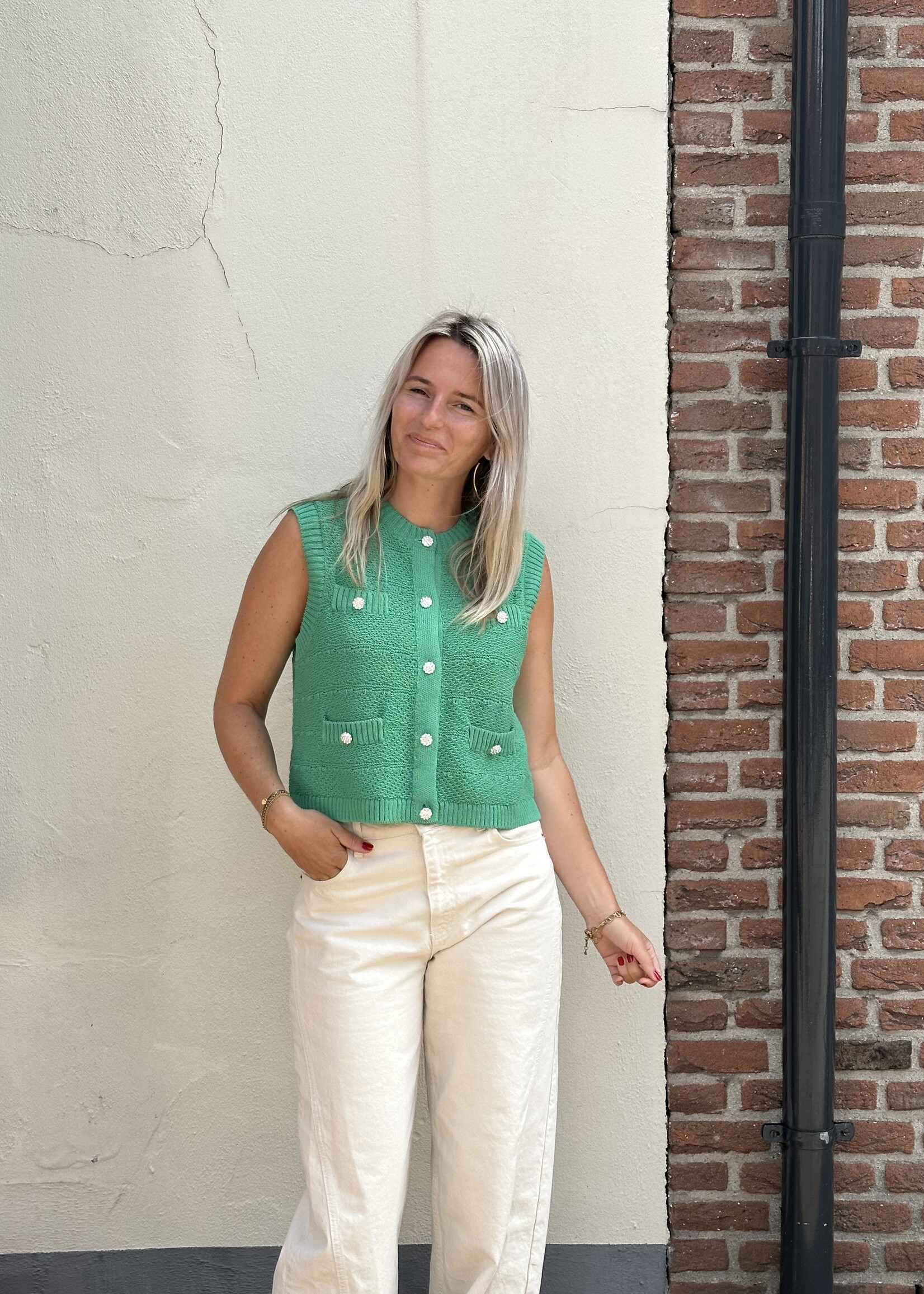 Pieces Pieces Jenna top - Groen