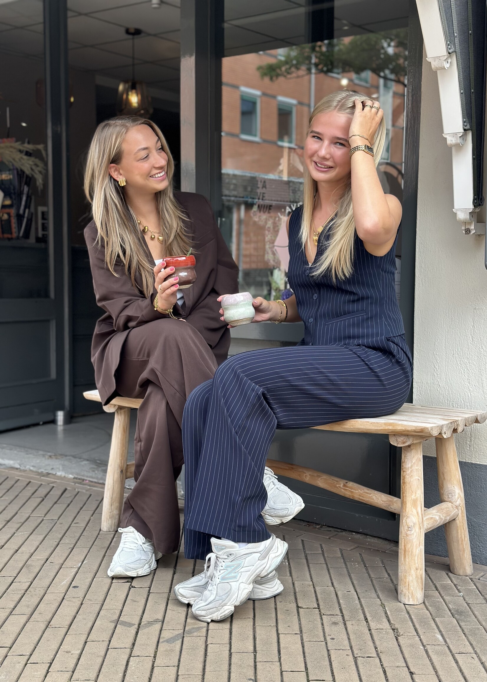Pieces Pieces Bozzy Pinstripe Pants -